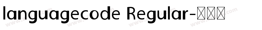 languagecode Regular字体转换